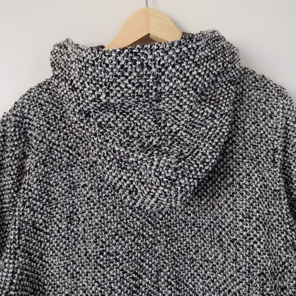 Free People Tweed Satellite Image Swing Coat Size Large Hooded Jacket -HOST PICK - Picture 9 of 16